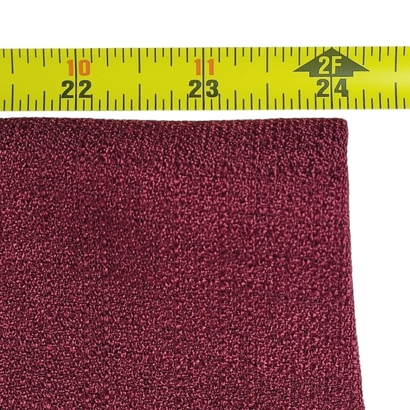 Kasper ASL Blazer Size 14 Textured Padded Shoulders Front Slits Red Wine Color - Picture 9 of 10